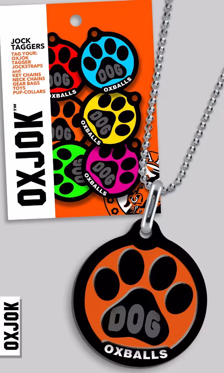 Oxballs Dogpack Pup-Taggers 6-Tag Dog Jock BLACK/SILVER XX-LARGE image 5