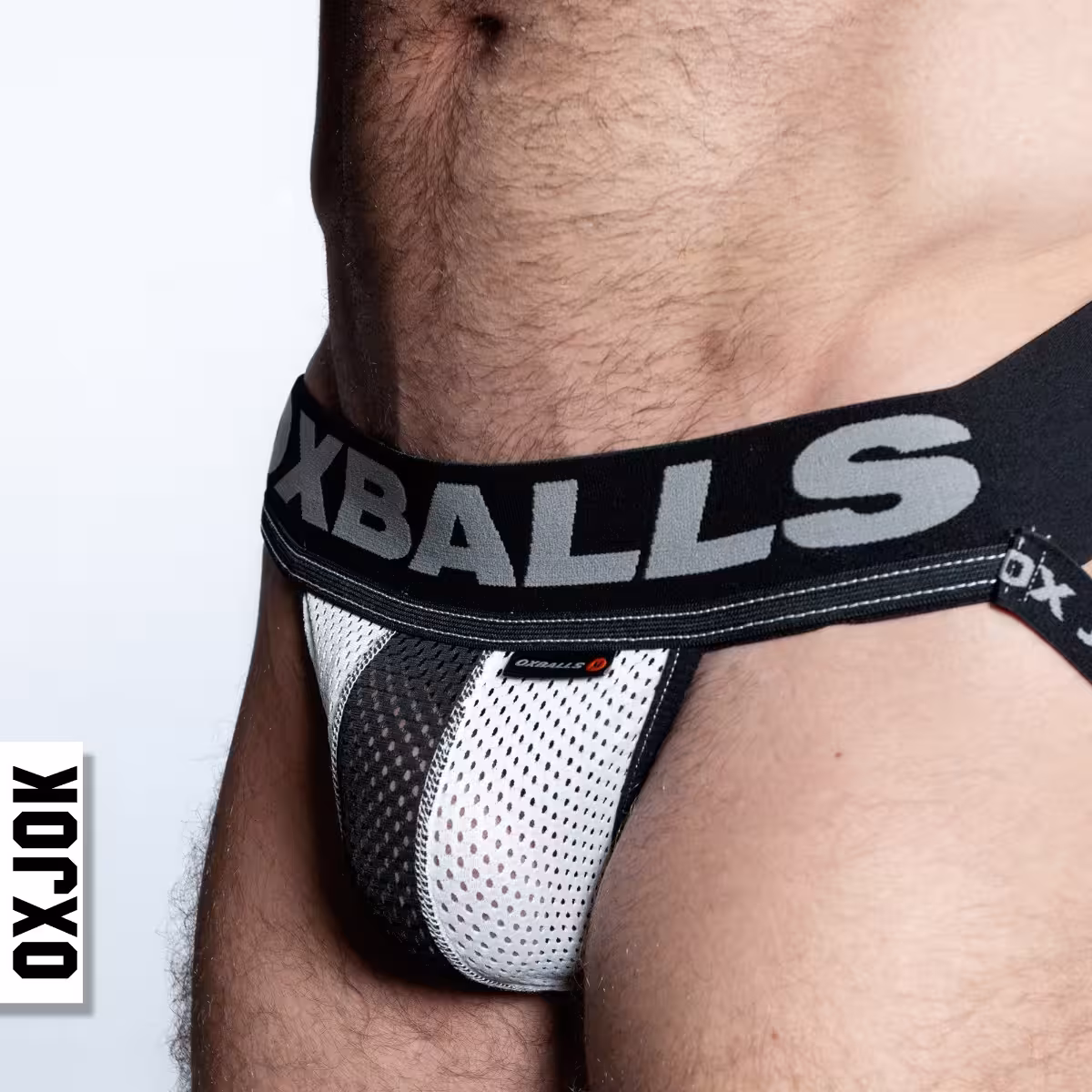 Oxballs Ox Jok Airmesh Jock Strap Ice White Large image 3
