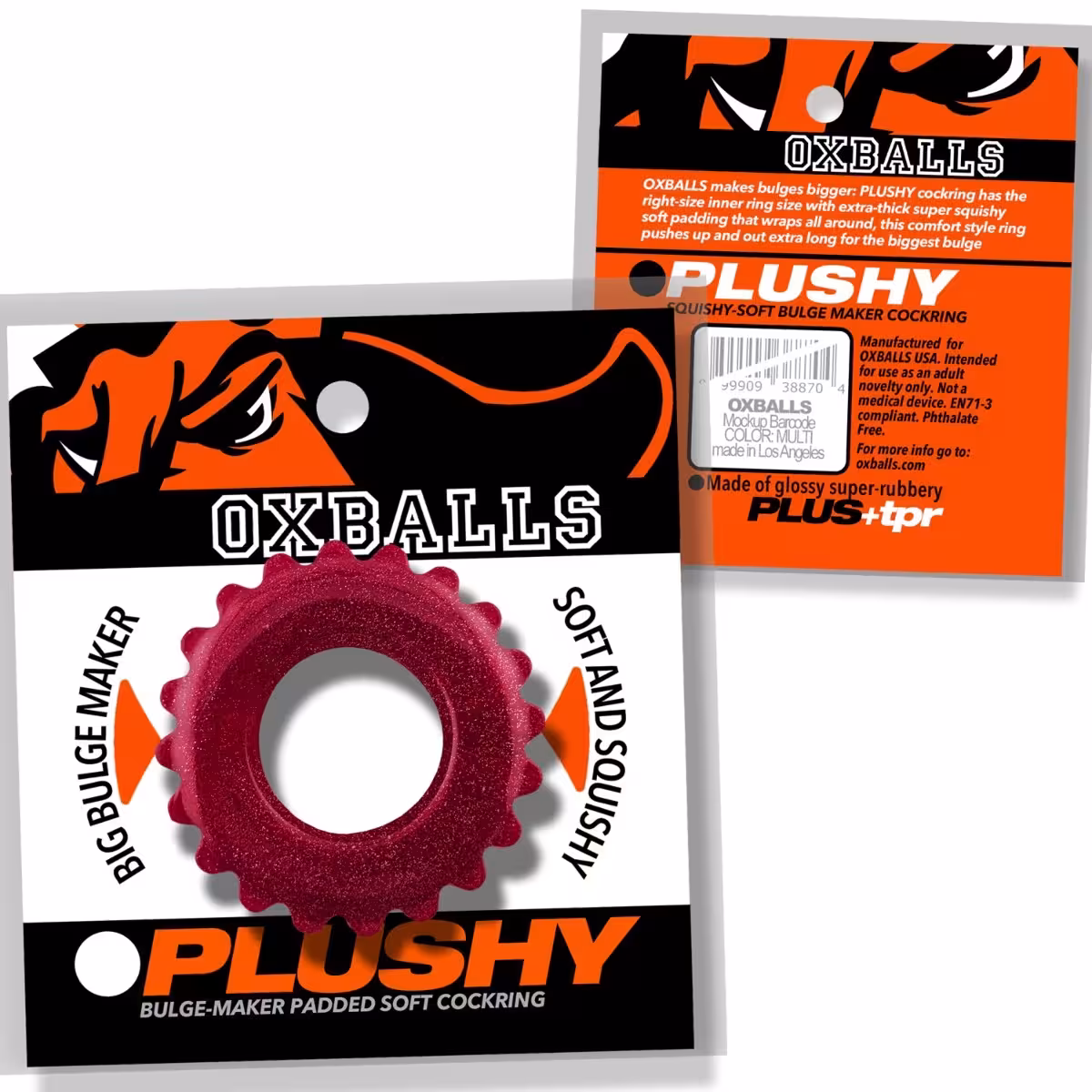 Oxballs Plushy Single Ring Cherry Lips – Comfortable, Discreet Cockring for All-Day Wear image 2