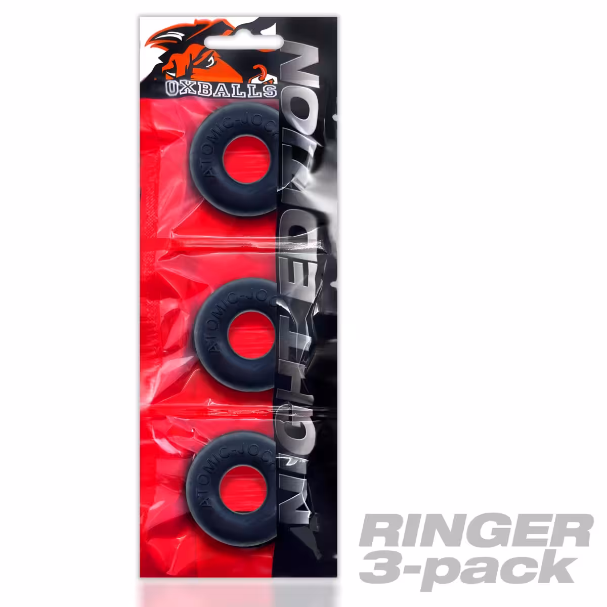 Oxballs Ringer Cockring 3-Pack - Plus + Silicone Special Edition Night image 2