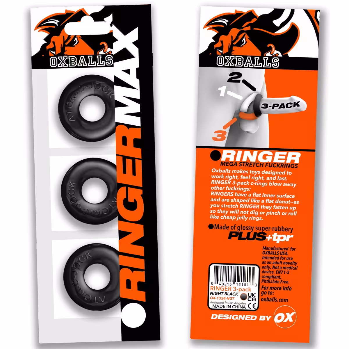 Oxballs Ringer Max 3PK Black image 2