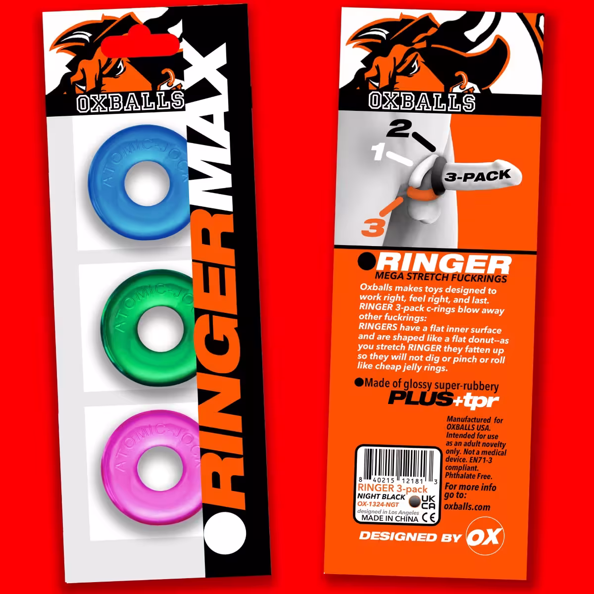 Oxballs Ringer Max 3PK Neon image 2