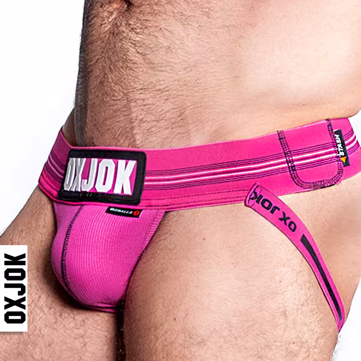 Oxballs Slingjock Upthrust Slider-Strap Jock PINK SKY LARGE image 2
