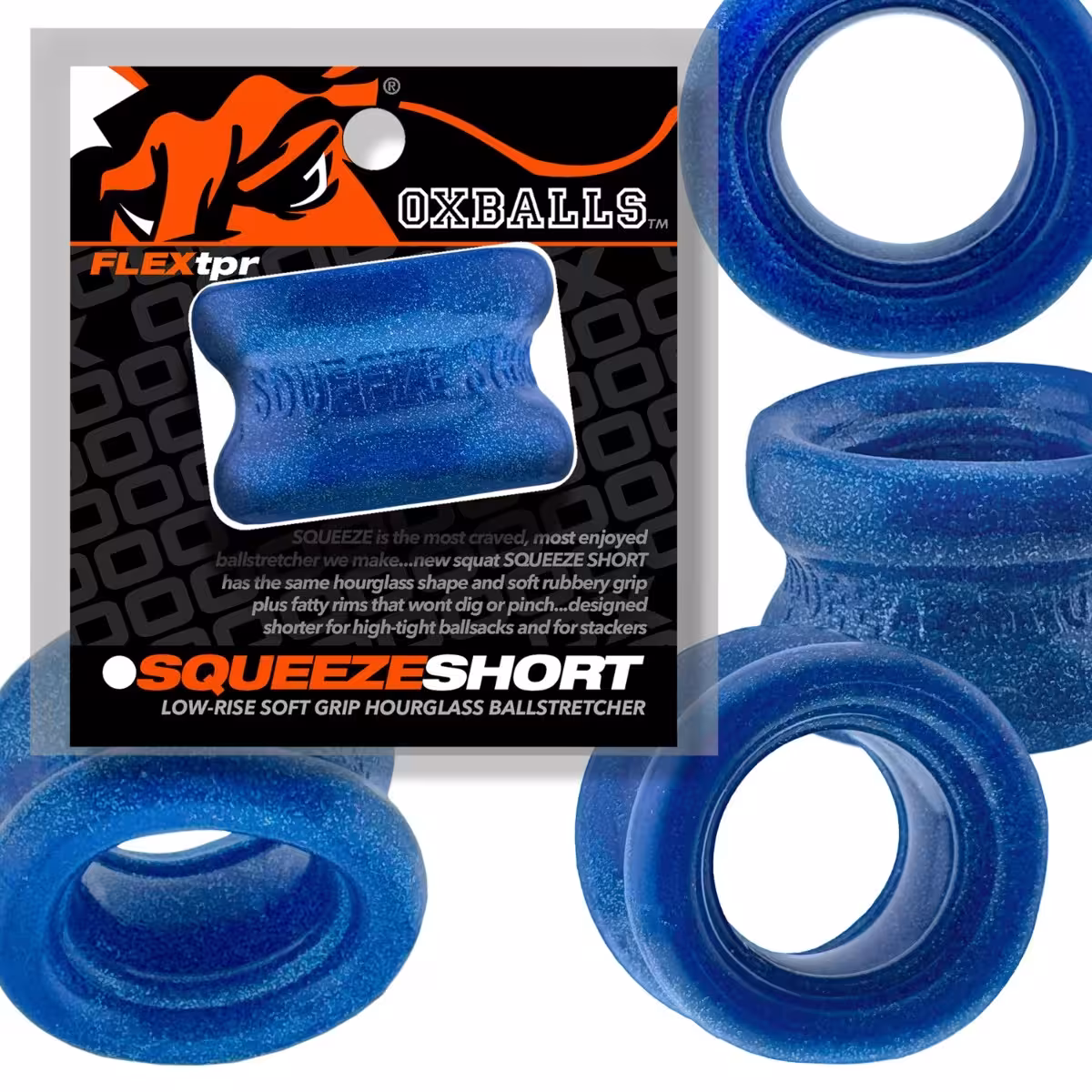 Squeeze Short Ball Stretcher Blue Fire – Premium Sensory Toy for Adults image 2