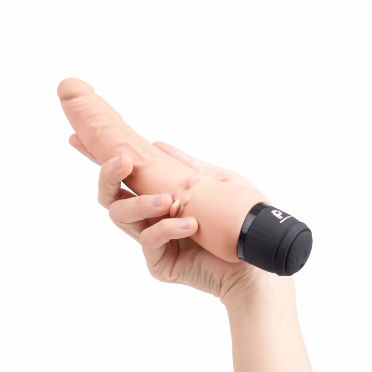 Powercocks 7" Slim Anal Realistic Vibrator Flesh image 3
