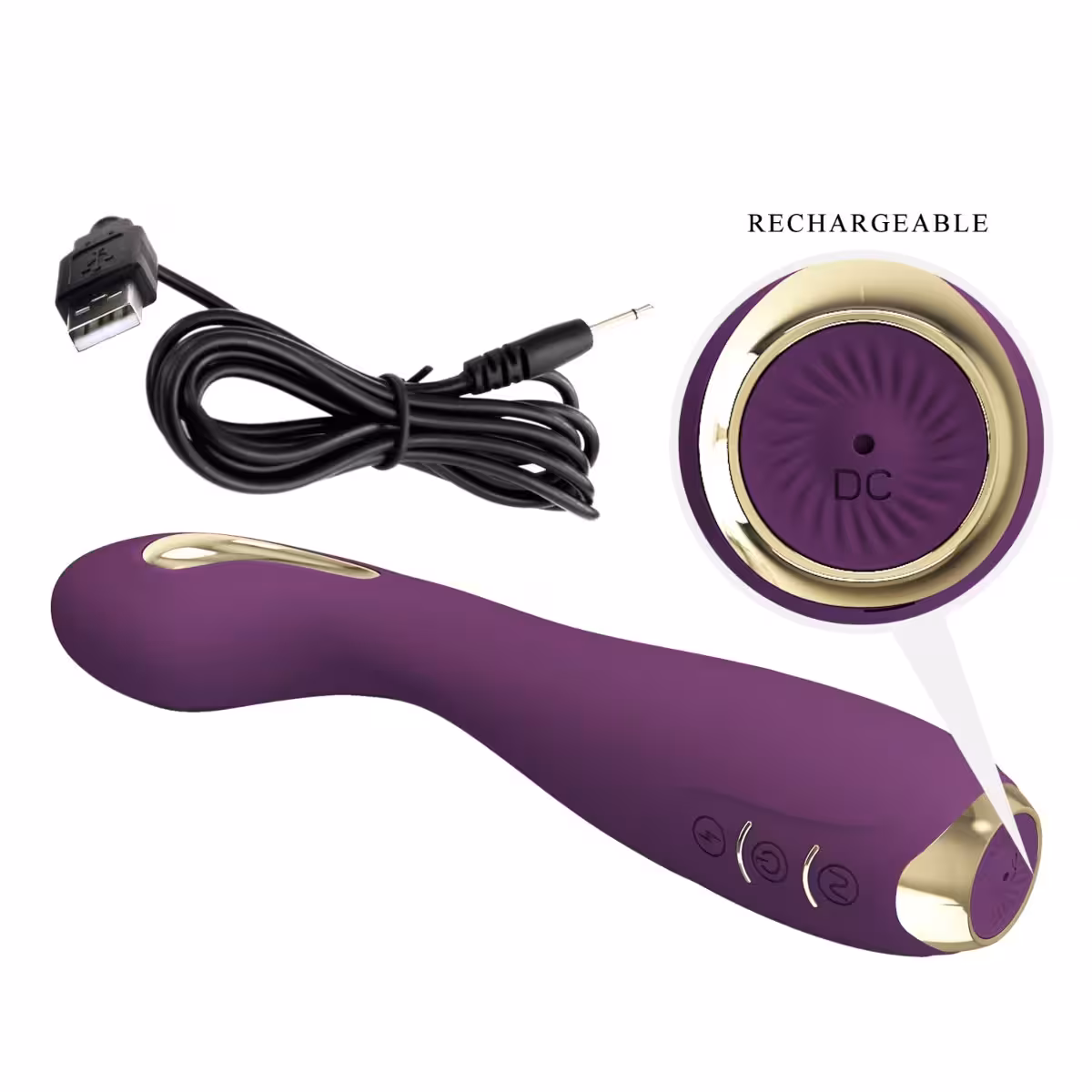 Pretty Love Hector G-Spot Electro Shock Vibrator Purple image 2