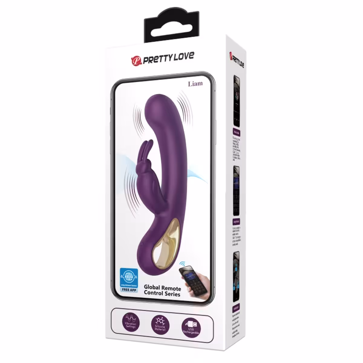 Pretty Love Liam Rabbit G-Spot Vibrator Purple image 2