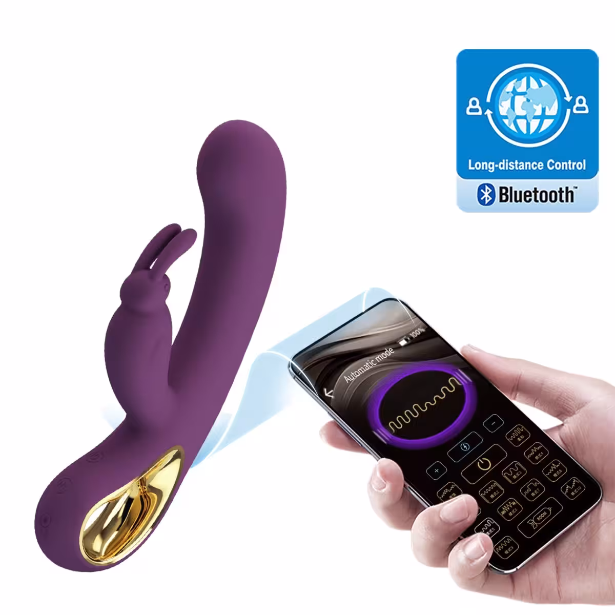 Pretty Love Liam Rabbit G-Spot Vibrator Purple image 6