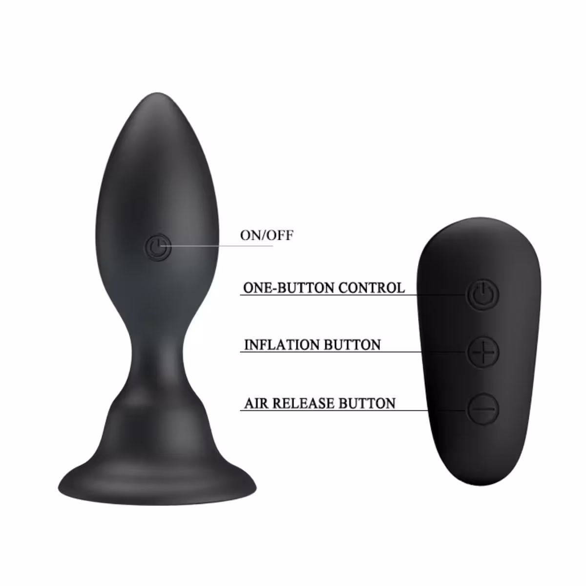Pretty Love Mr Play Remote Controlled Vibrating Butt Plug – Black image 2