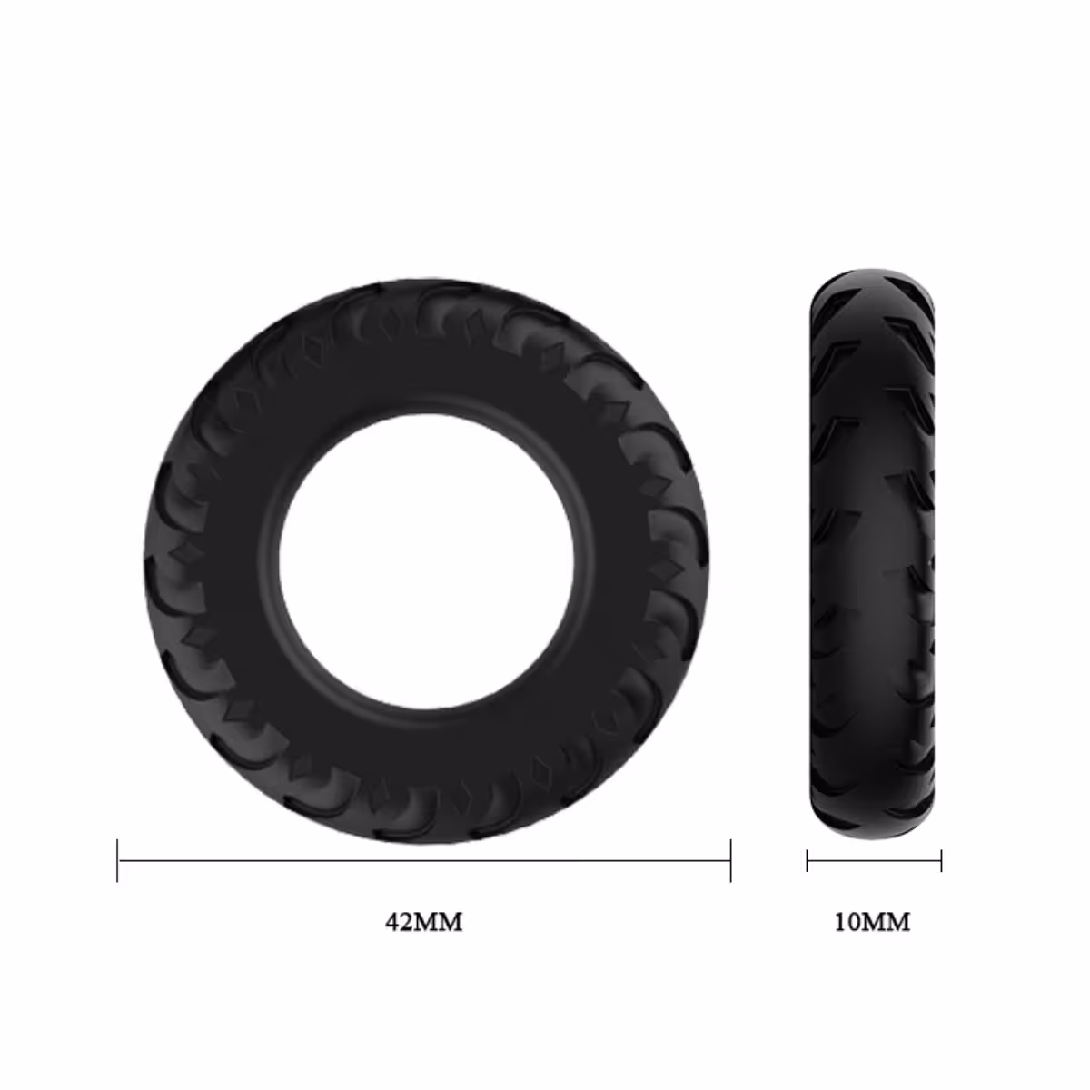 Pretty Love Titan Silicone Cock Ring 3 Pack Black image 7