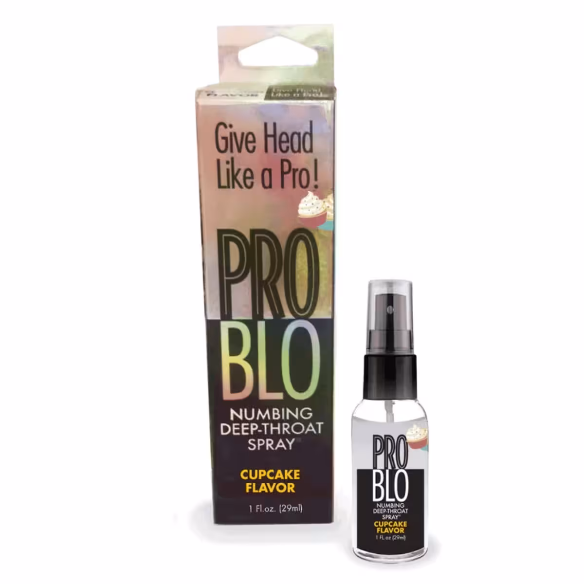 Pro Blo Numbing Deep Throat Spray Cupcake 1oz – For Comfortable Intimacy