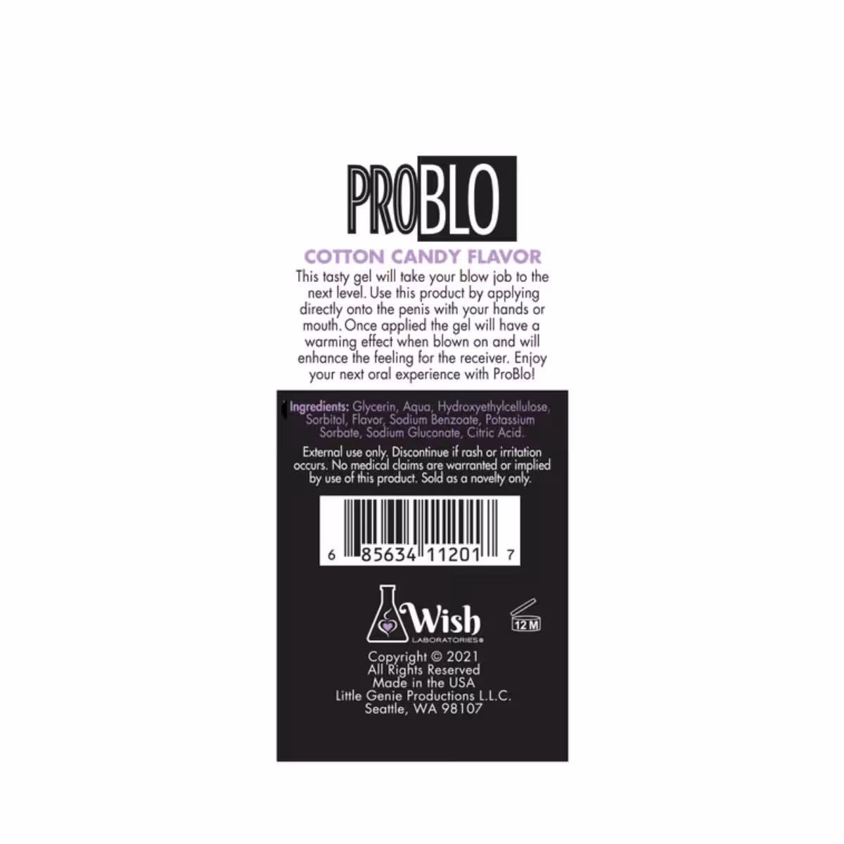 Pro Blo Oral Pleasure Gel Cotton Candy 1.5oz | Premium Lubricant for Intimate Moments image 2