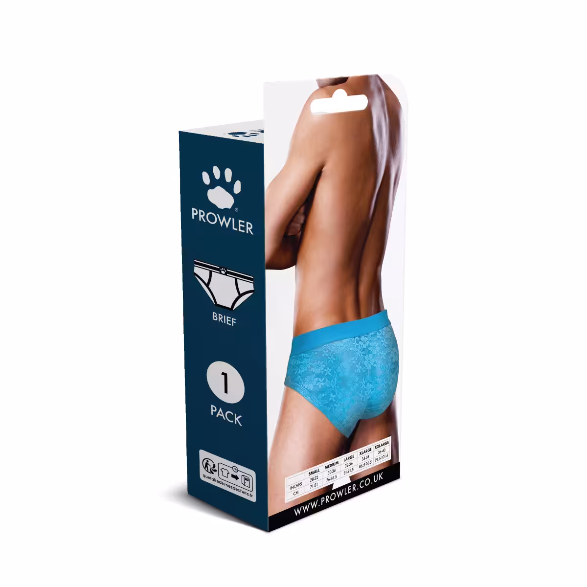 Prowler Neon Blue Lace Brief XX Large image 5