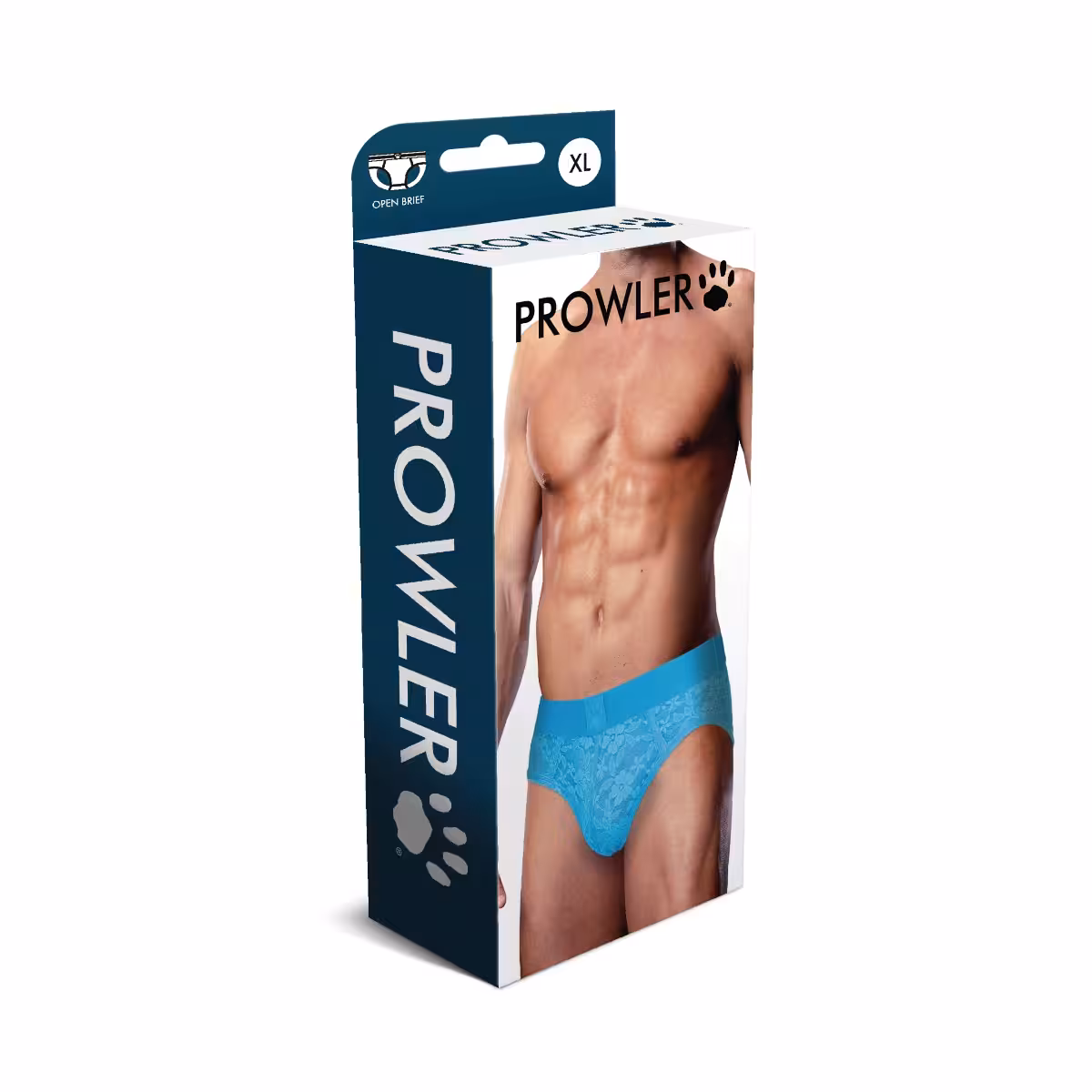 Prowler Neon Blue Lace Open Back Brief X Large image 2