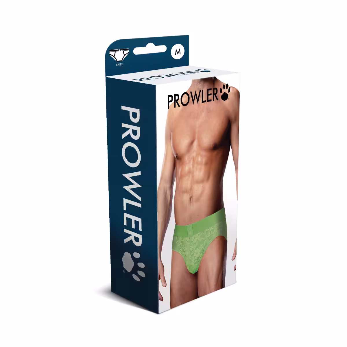 Prowler Neon Green Lace Brief Medium image 2