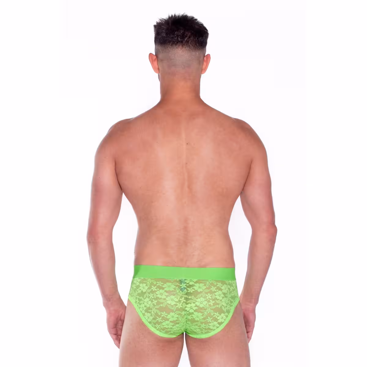 Prowler Neon Green Lace Brief Medium image 3