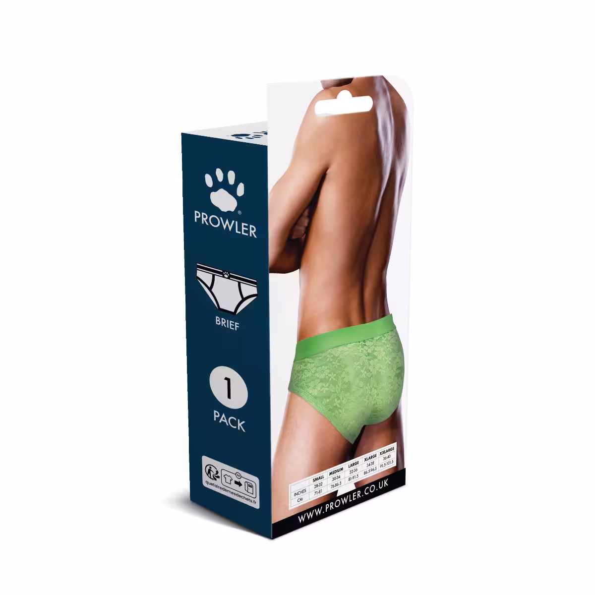Prowler Neon Green Lace Brief X Large image 4