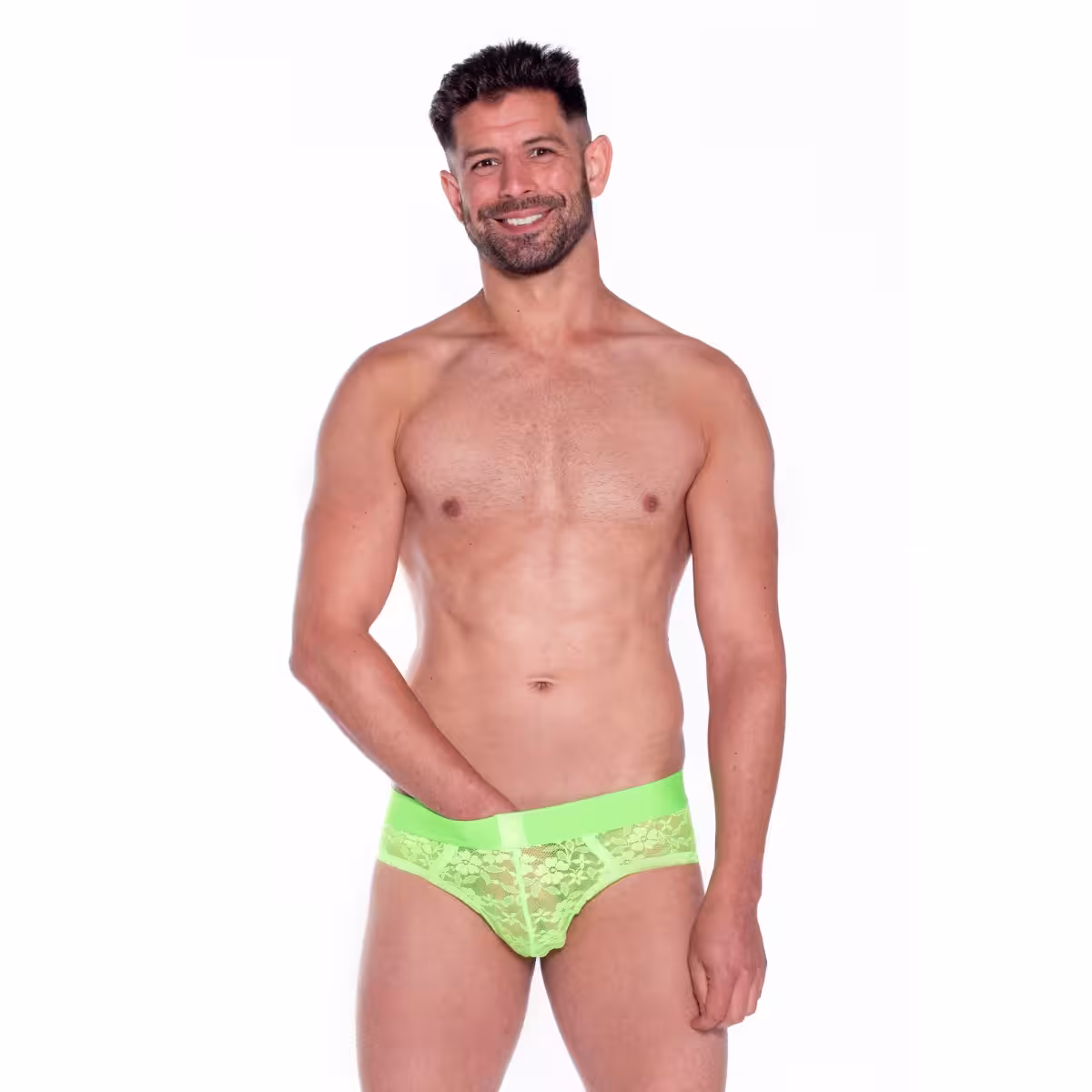 Prowler Neon Green Lace Brief XX Large