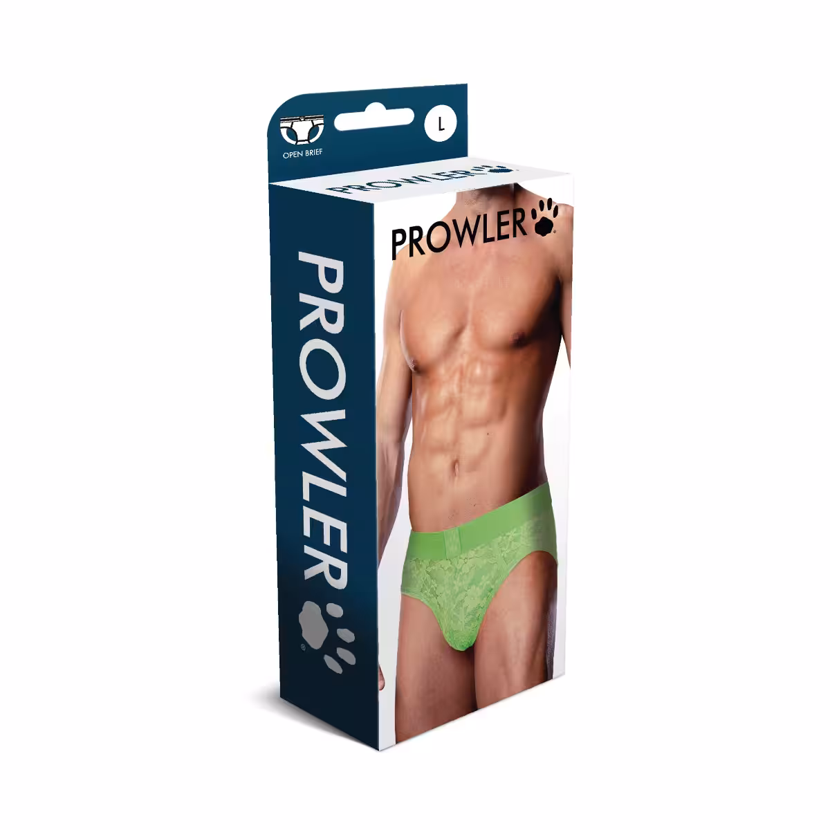 Prowler Neon Green Lace Open Back Brief Large image 2