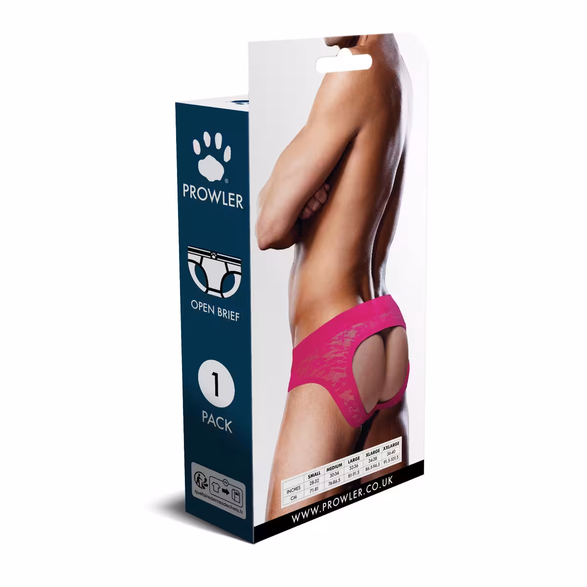 Prowler Pink Lace Open Back Brief XX Large image 4
