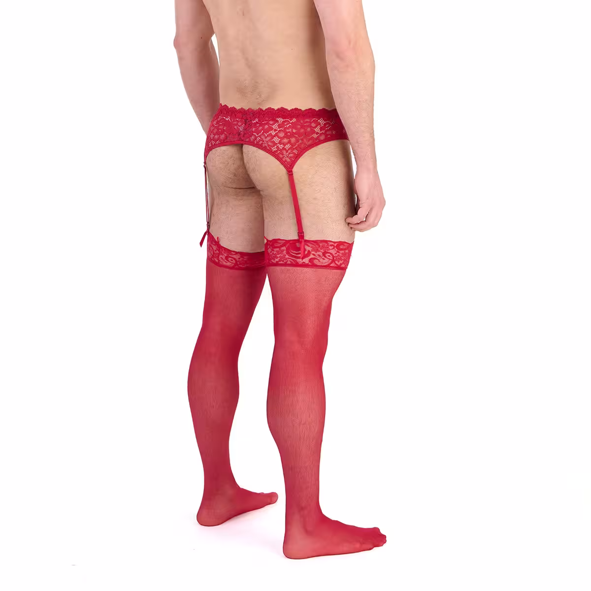 Prowler Red Lace Garter Set Small – Sophistication Meets Comfort image 3