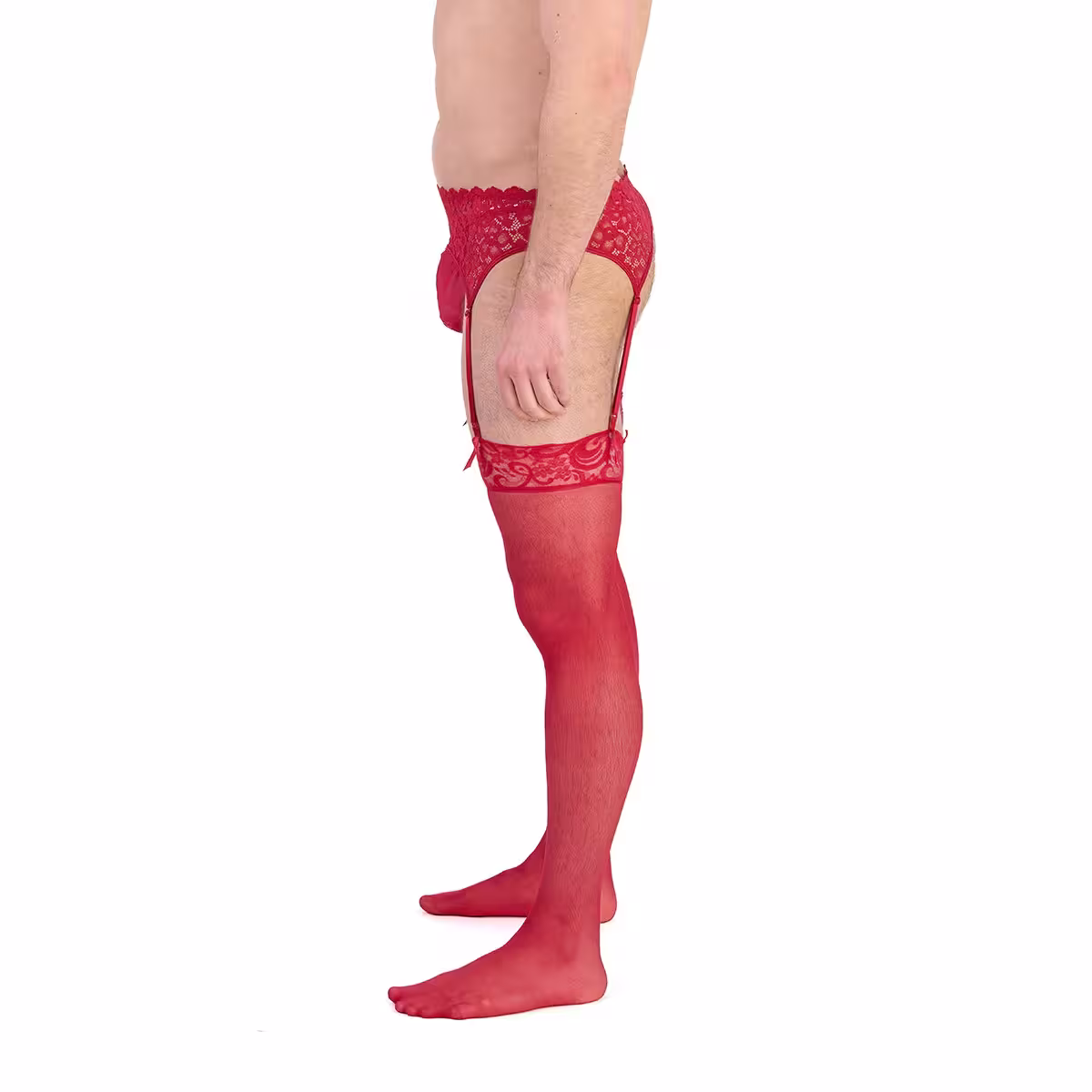 Prowler Red Lace Garter Set XXL – Elegant Intimacy for Every Moment image 4