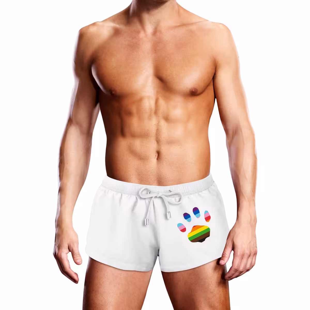 Prowler Swim Trunk White Oversized Paw Small
