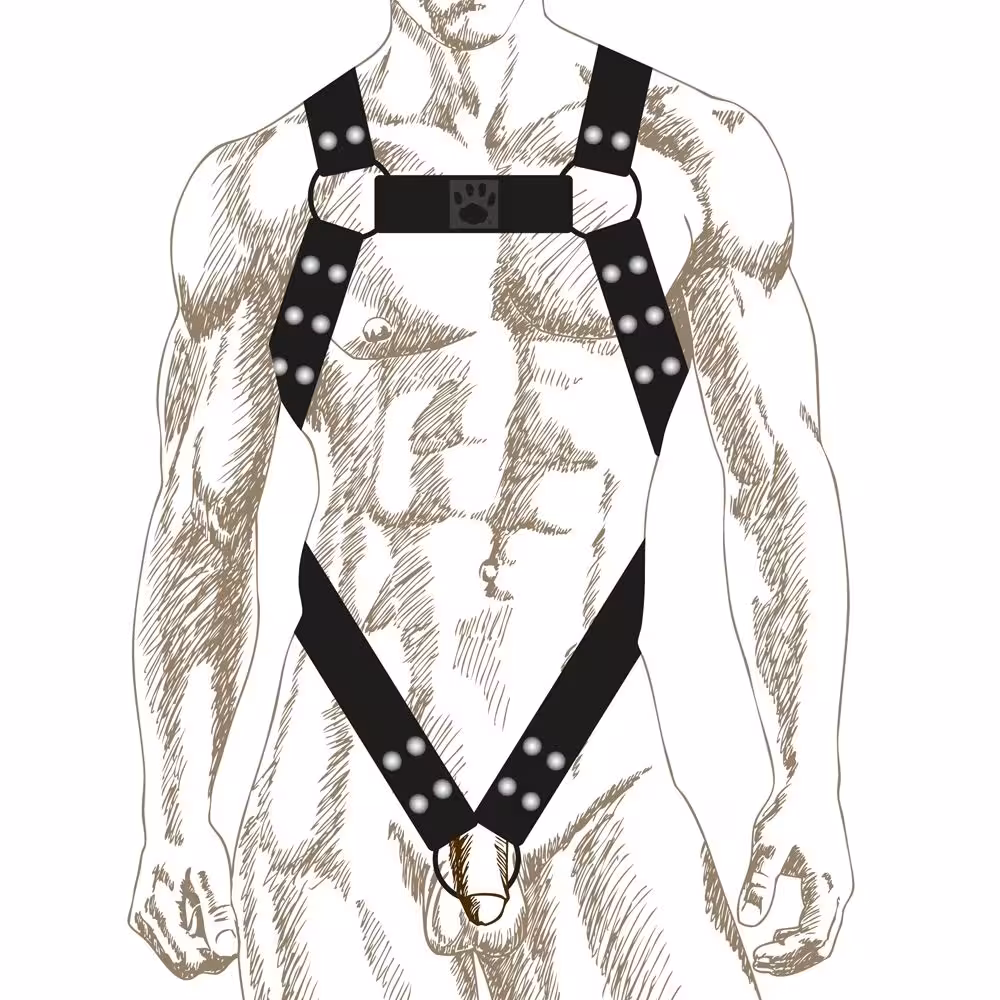 Prowler RED Butch Body Harness Black Large image 4