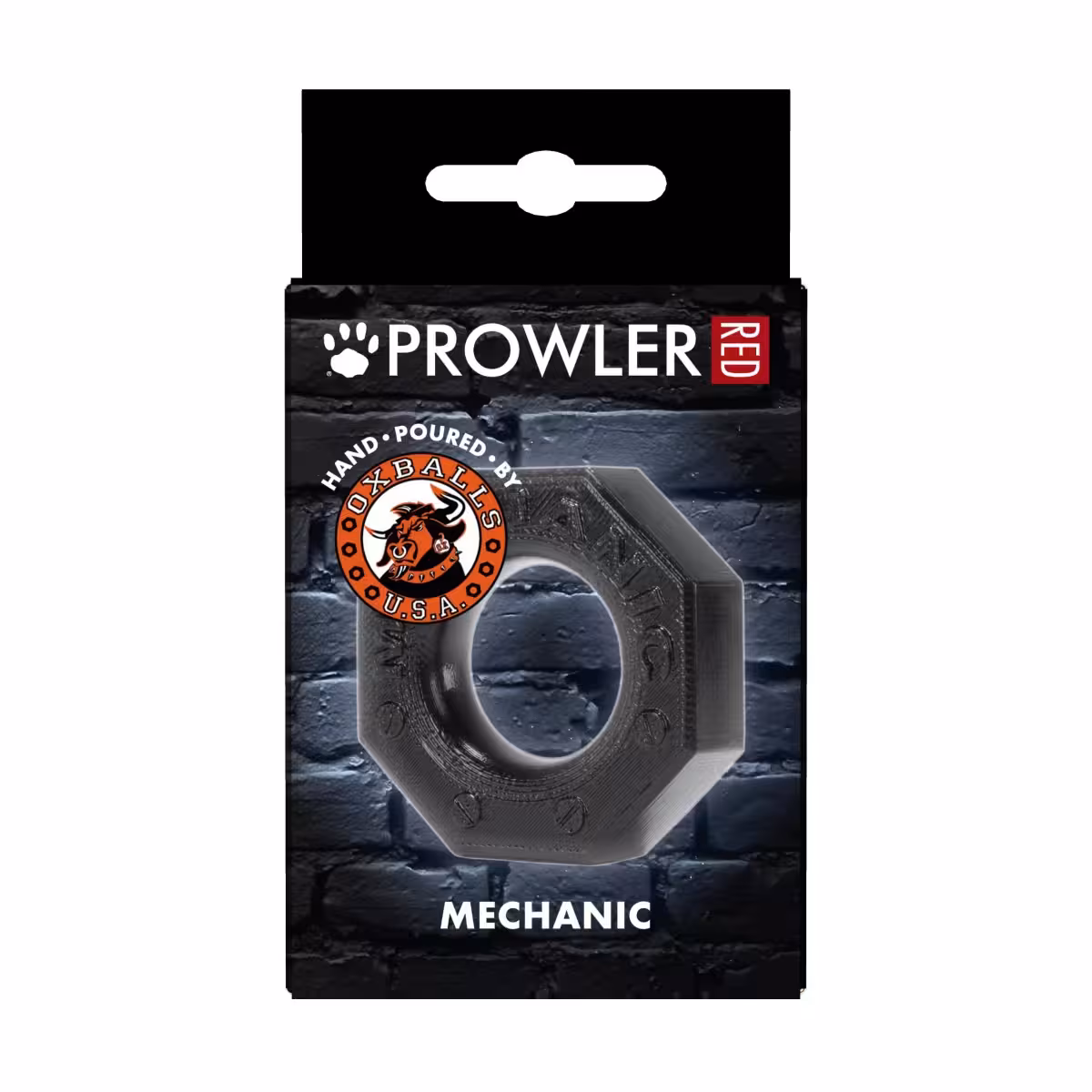 Prowler RED By Oxballs Mechanic Cock Ring Black image 2