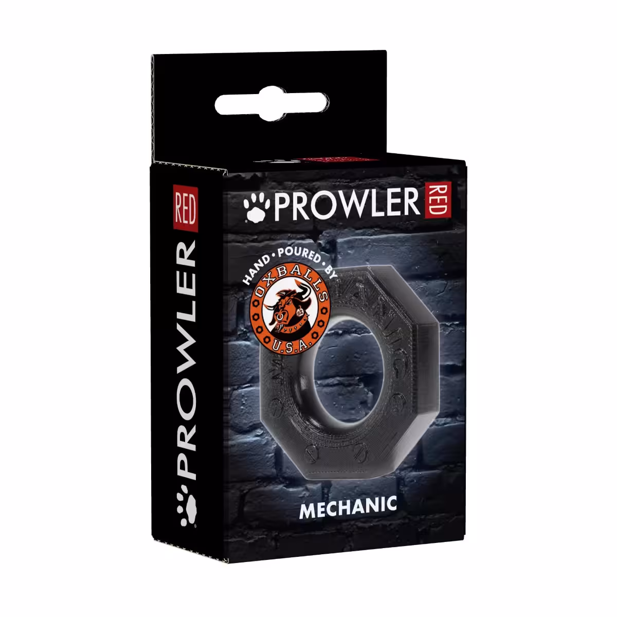 Prowler RED By Oxballs Mechanic Cock Ring Black image 4