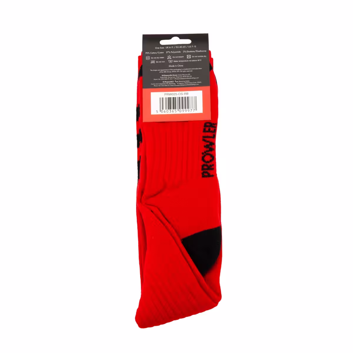 Prowler RED Football Sock Red/Black image 5