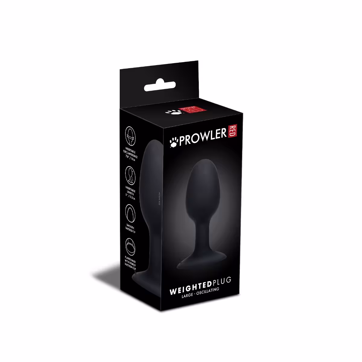 Prowler RED Large Weighted Butt Plug Black image 2