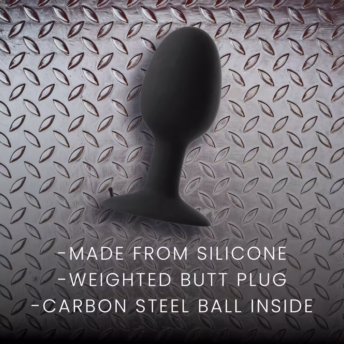 Prowler RED Large Weighted Butt Plug Black image 3