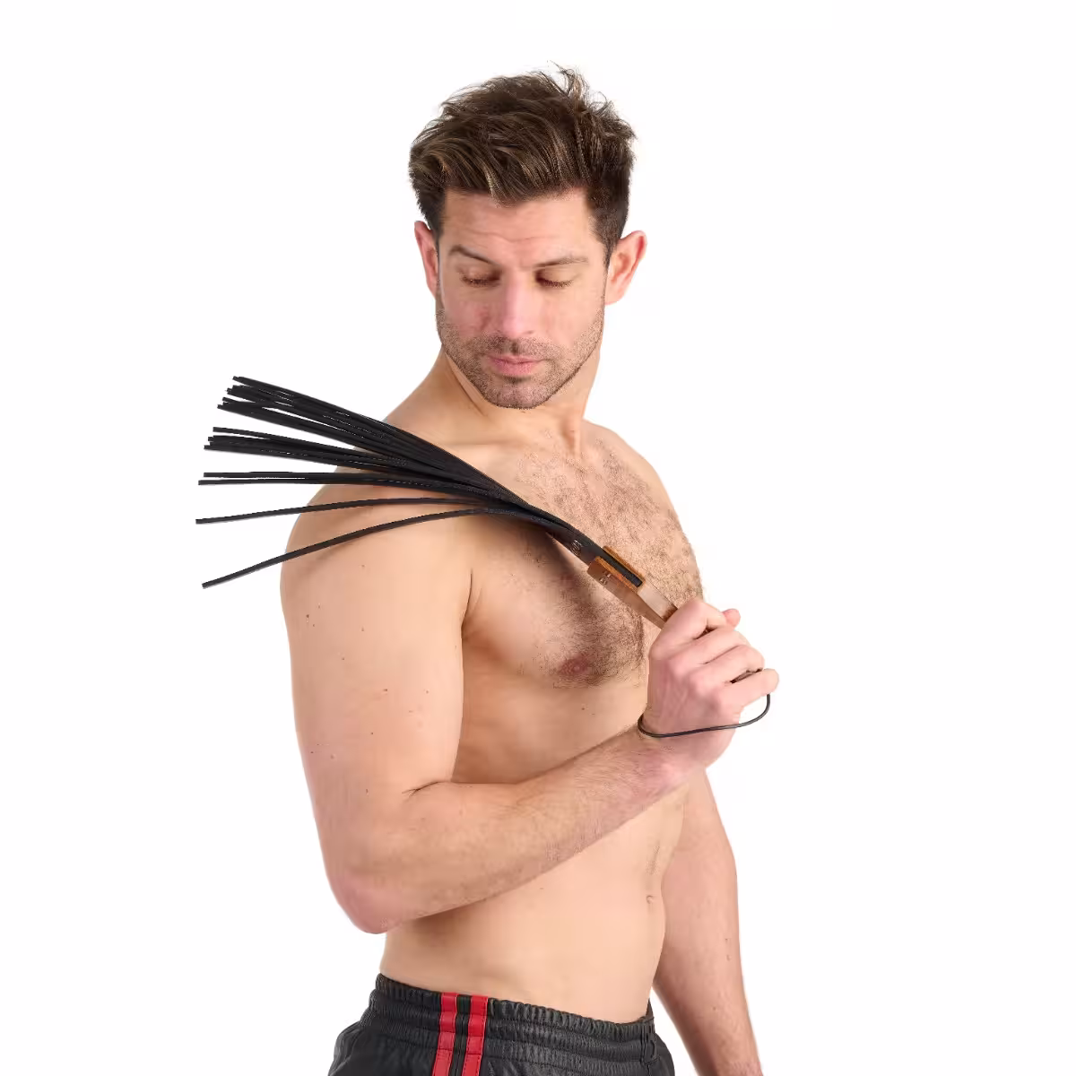 Prowler RED Leather and Wood Fringe Paddle image 3