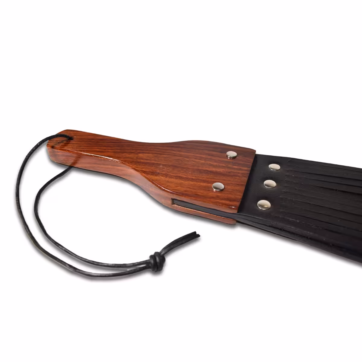 Prowler RED Leather and Wood Fringe Paddle image 5