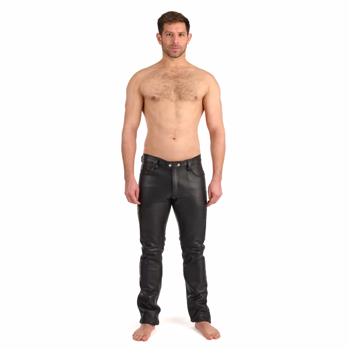 Prowler RED Leather Jeans Black 32in image 2