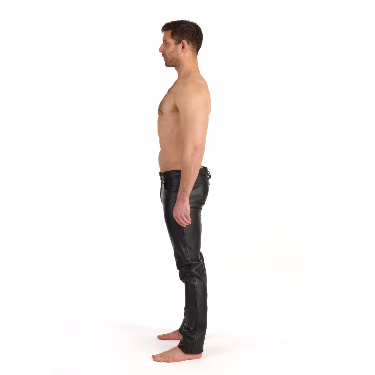 Prowler RED Leather Jeans Black 35in image 3