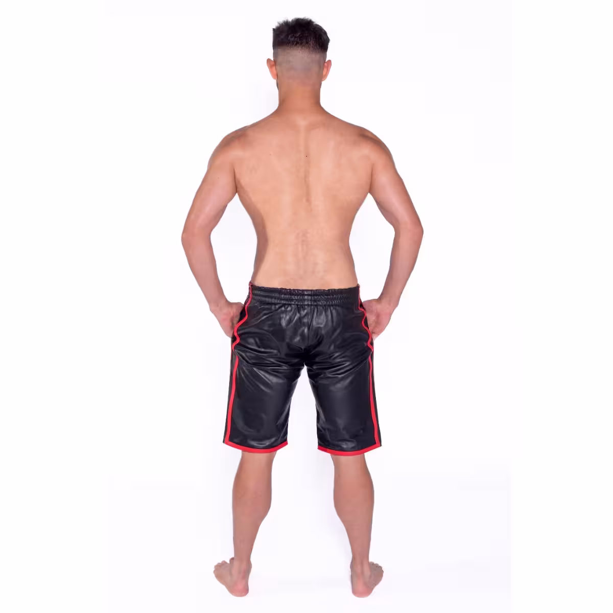 Prowler RED Leather Long Sports Shorts – Premium Comfort & Style