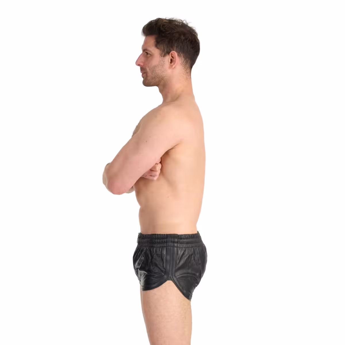 Prowler RED Leather Sports Shorts Black Medium image 3