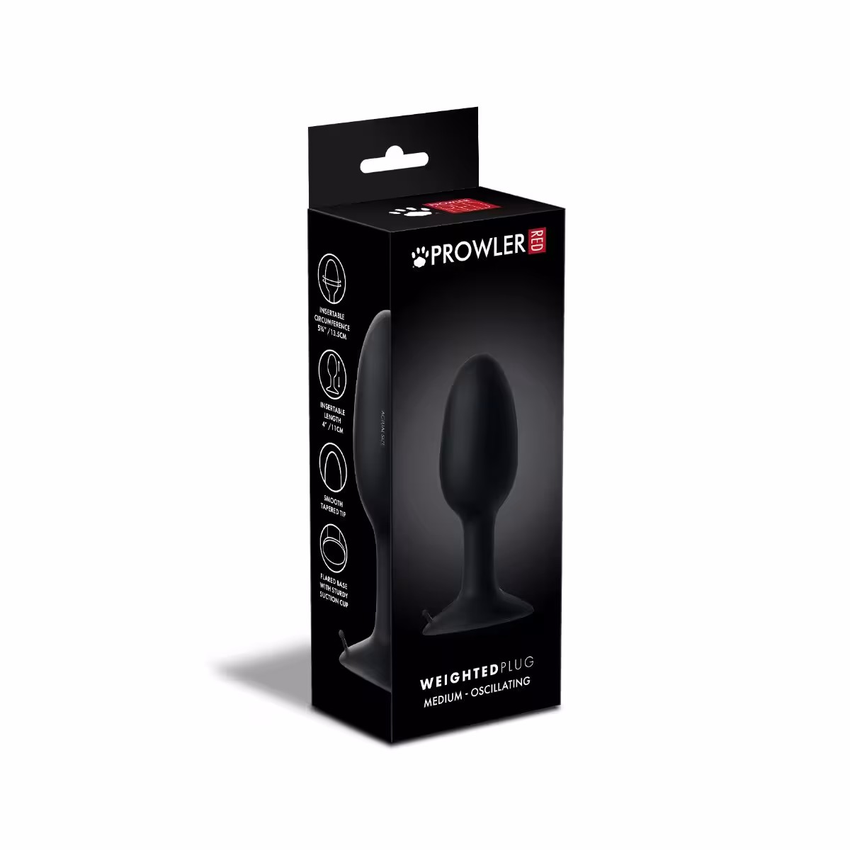 Prowler RED Medium Weighted Butt Plug Black image 2