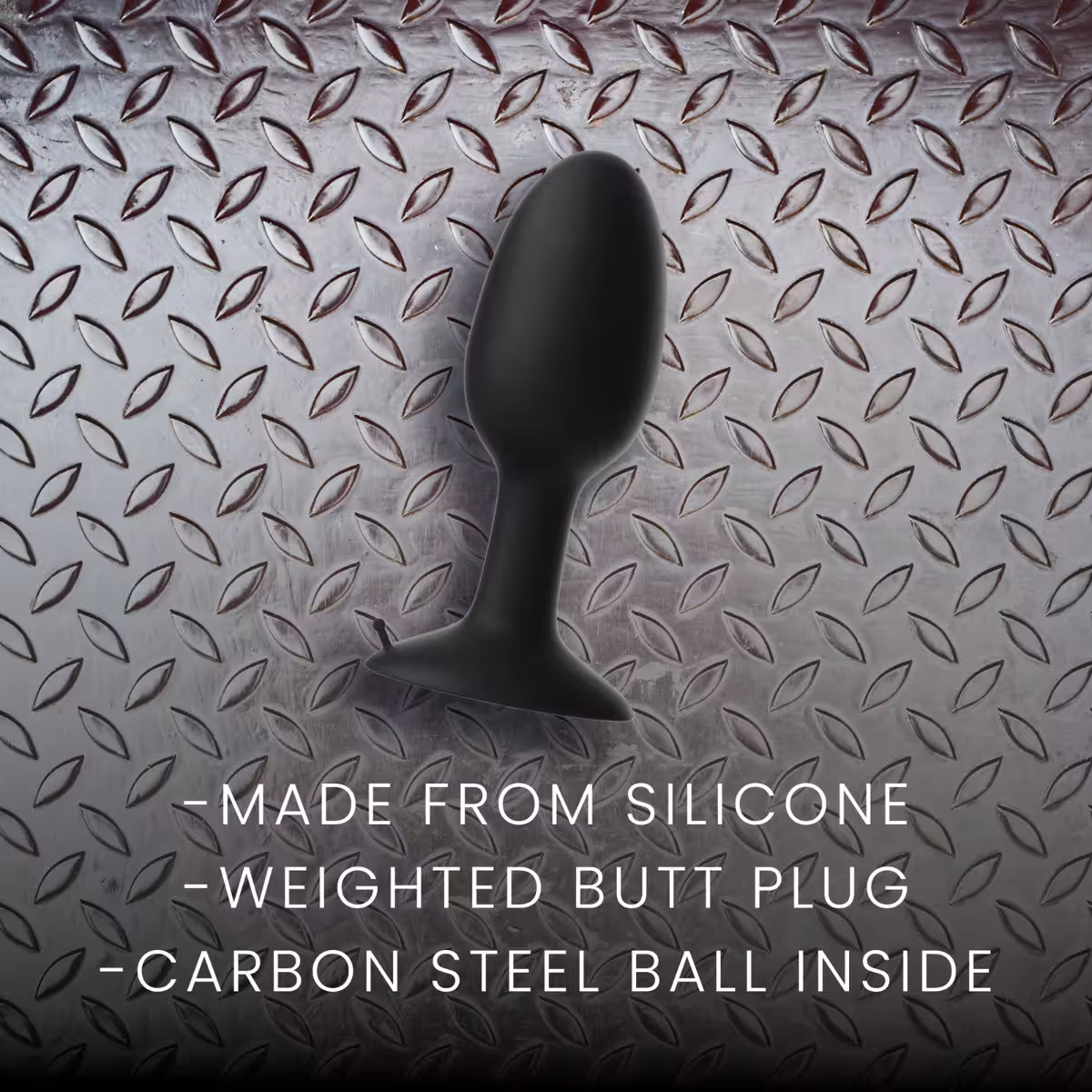 Prowler RED Medium Weighted Butt Plug Black image 3