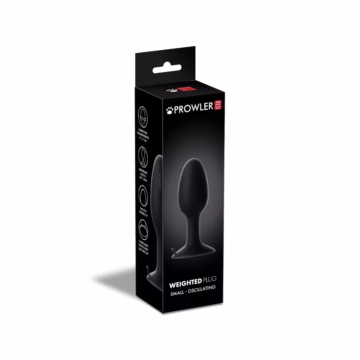Prowler RED Small Weighted Butt Plug Black image 2