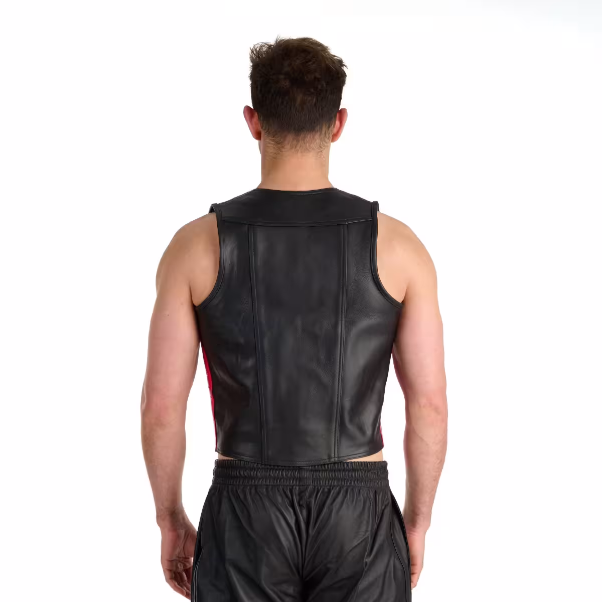 Prowler RED Waistcoat Stripe Black/Red Medium image 2