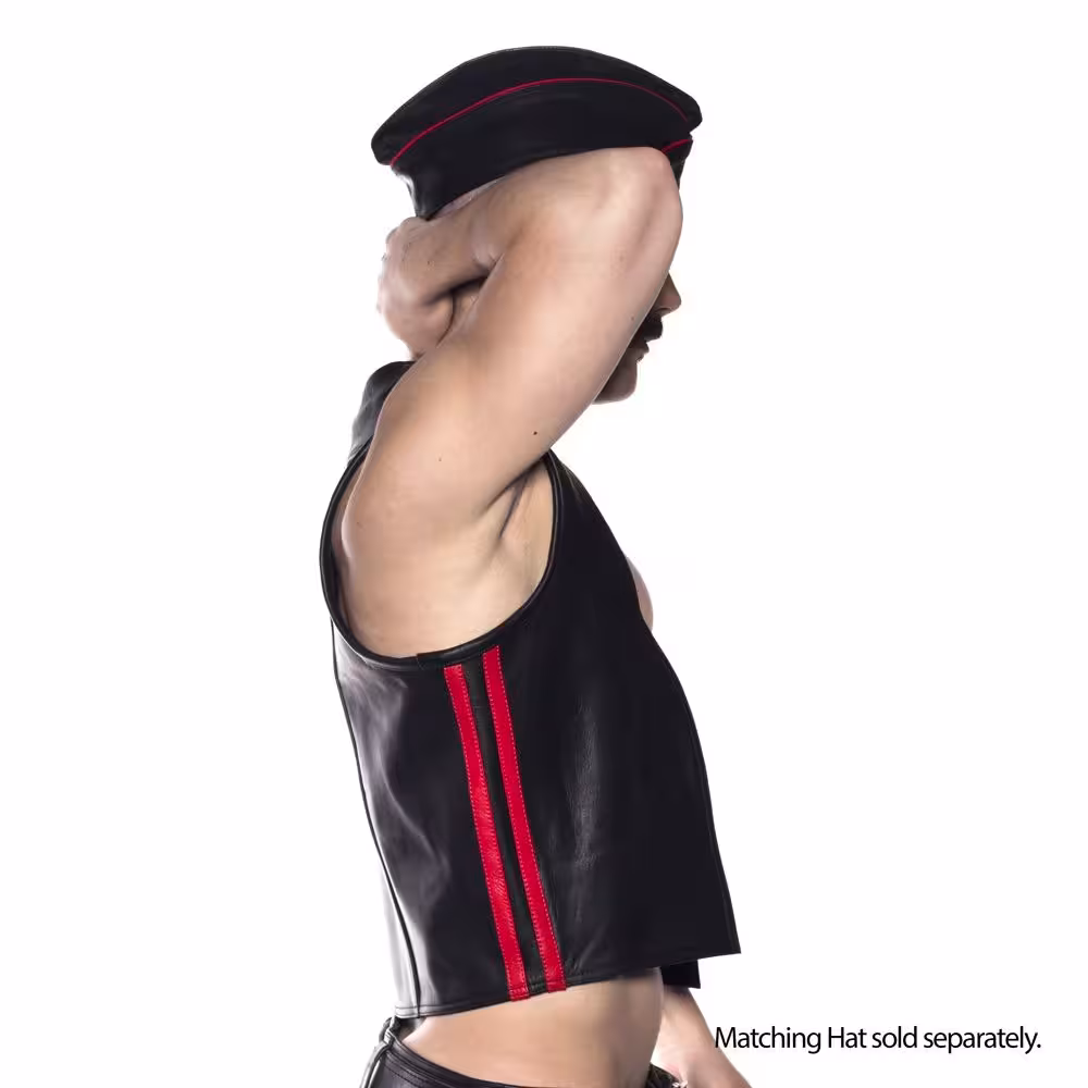 Prowler RED Waistcoat Stripe Black/Red Small image 5