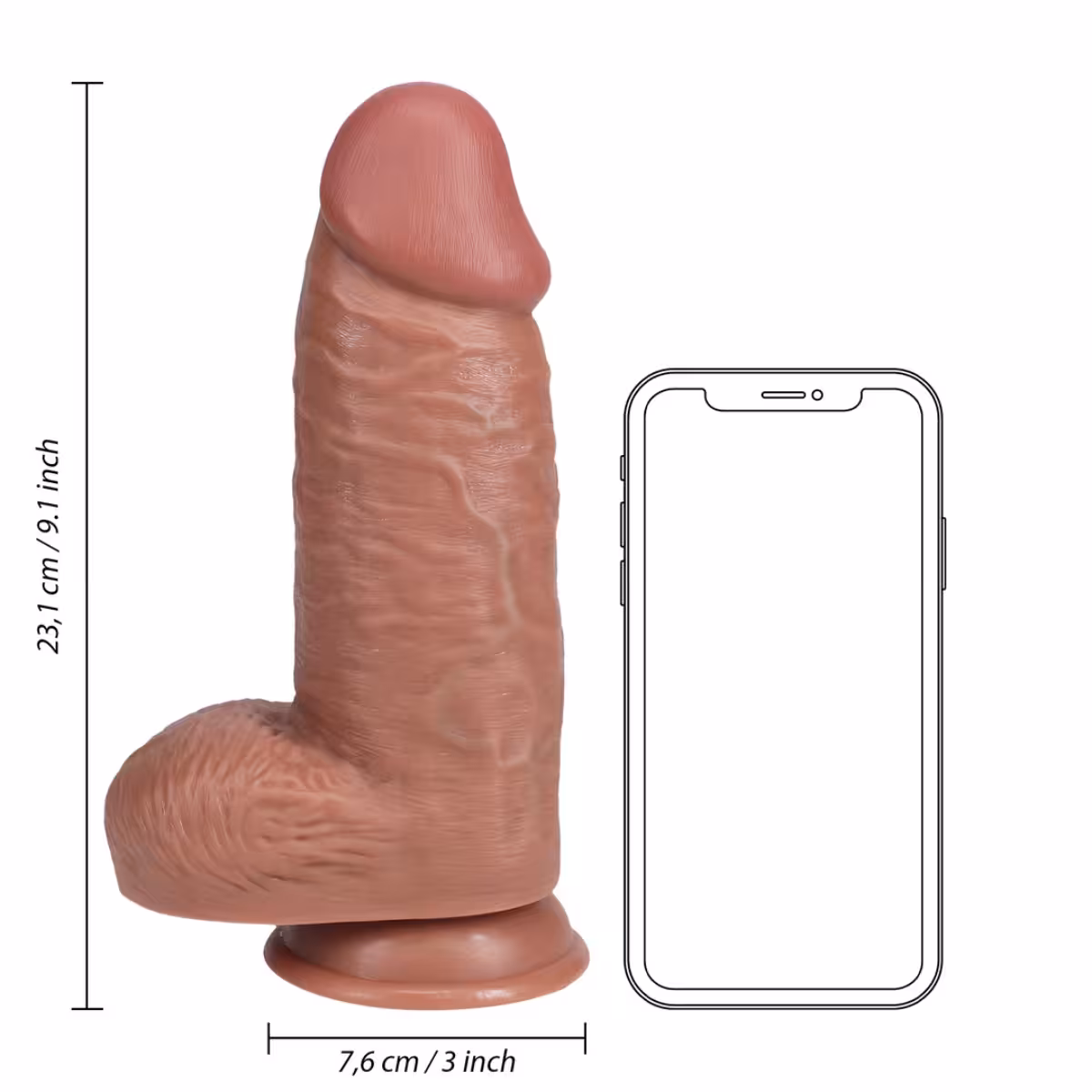 Extra Thick with Balls 9 Tan image 4