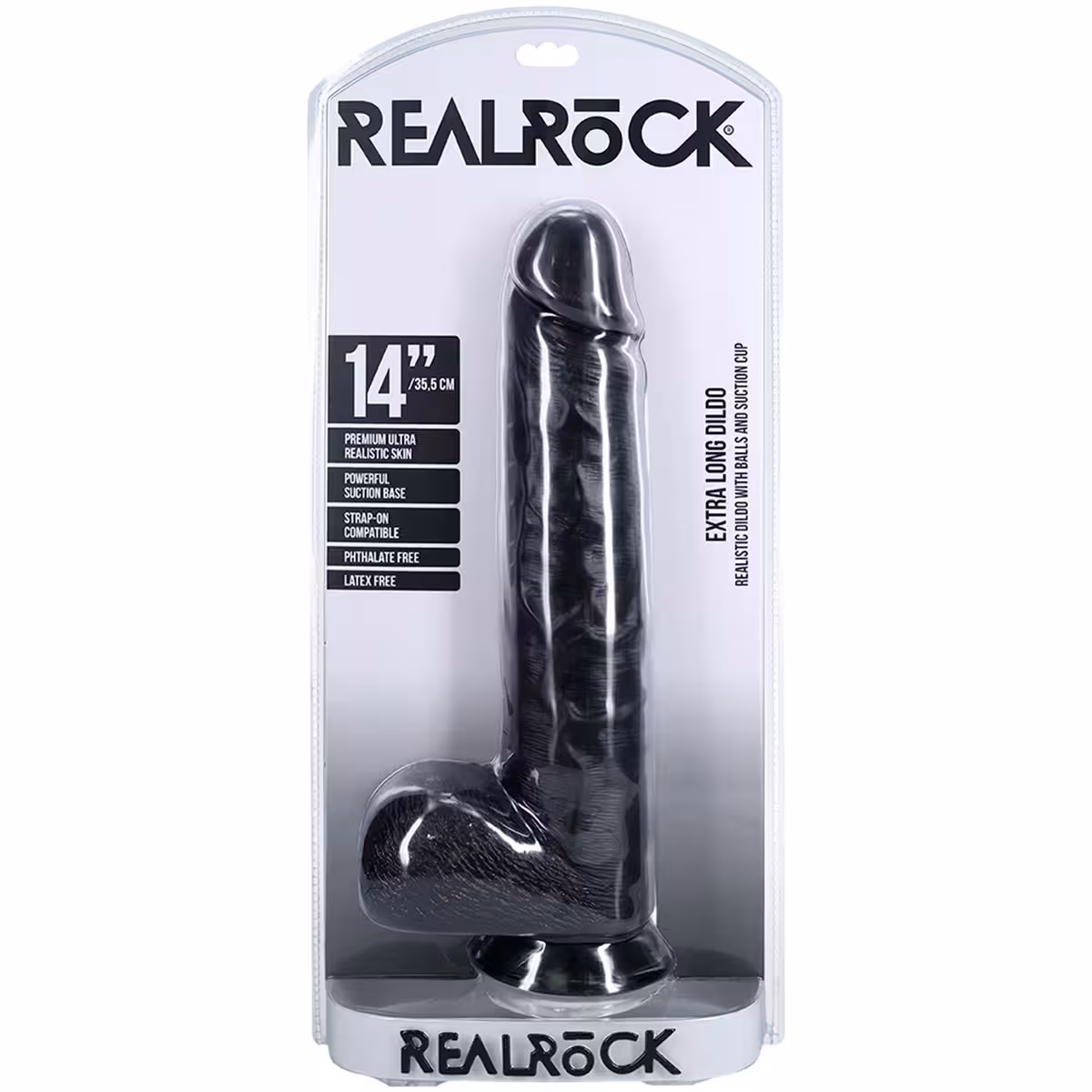 RealRock Extra Large Straight Dildo with Balls 14 Inch image 2