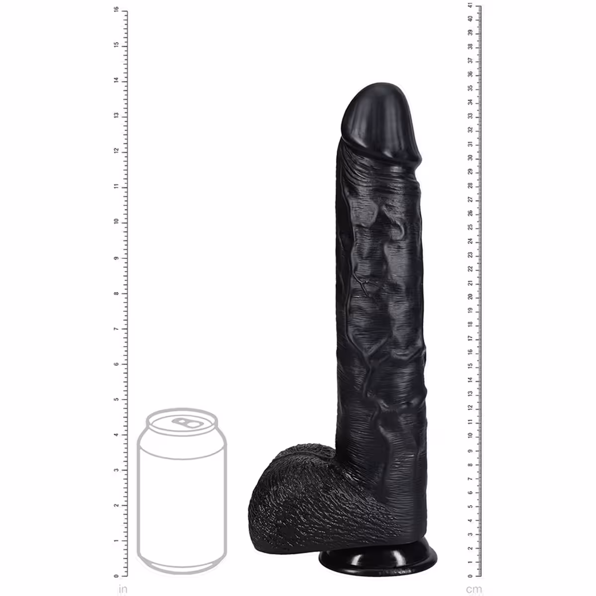 RealRock Extra Large Straight Dildo with Balls 14 Inch image 4