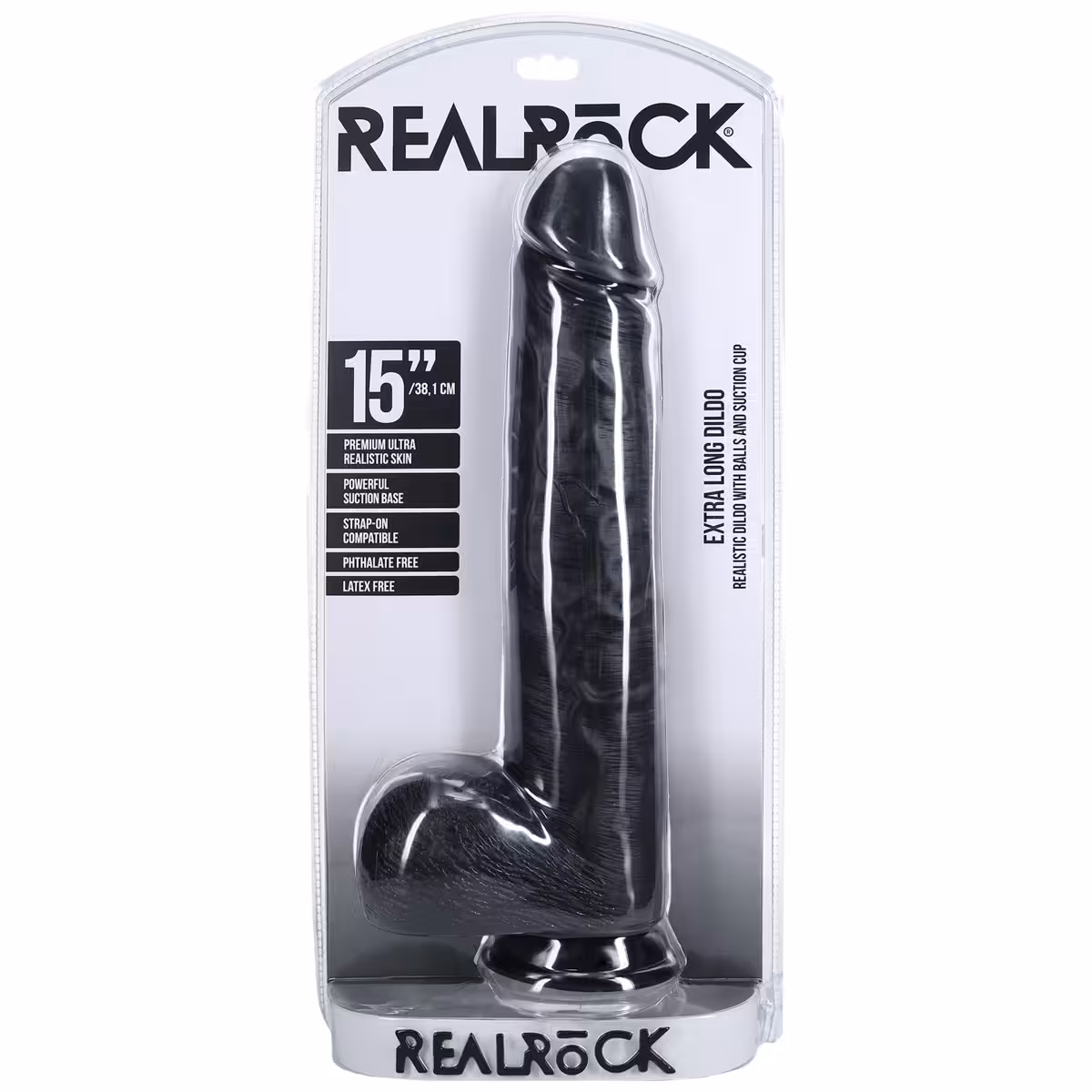 RealRock Extra Large Straight Dildo with Balls 15 Inch image 2