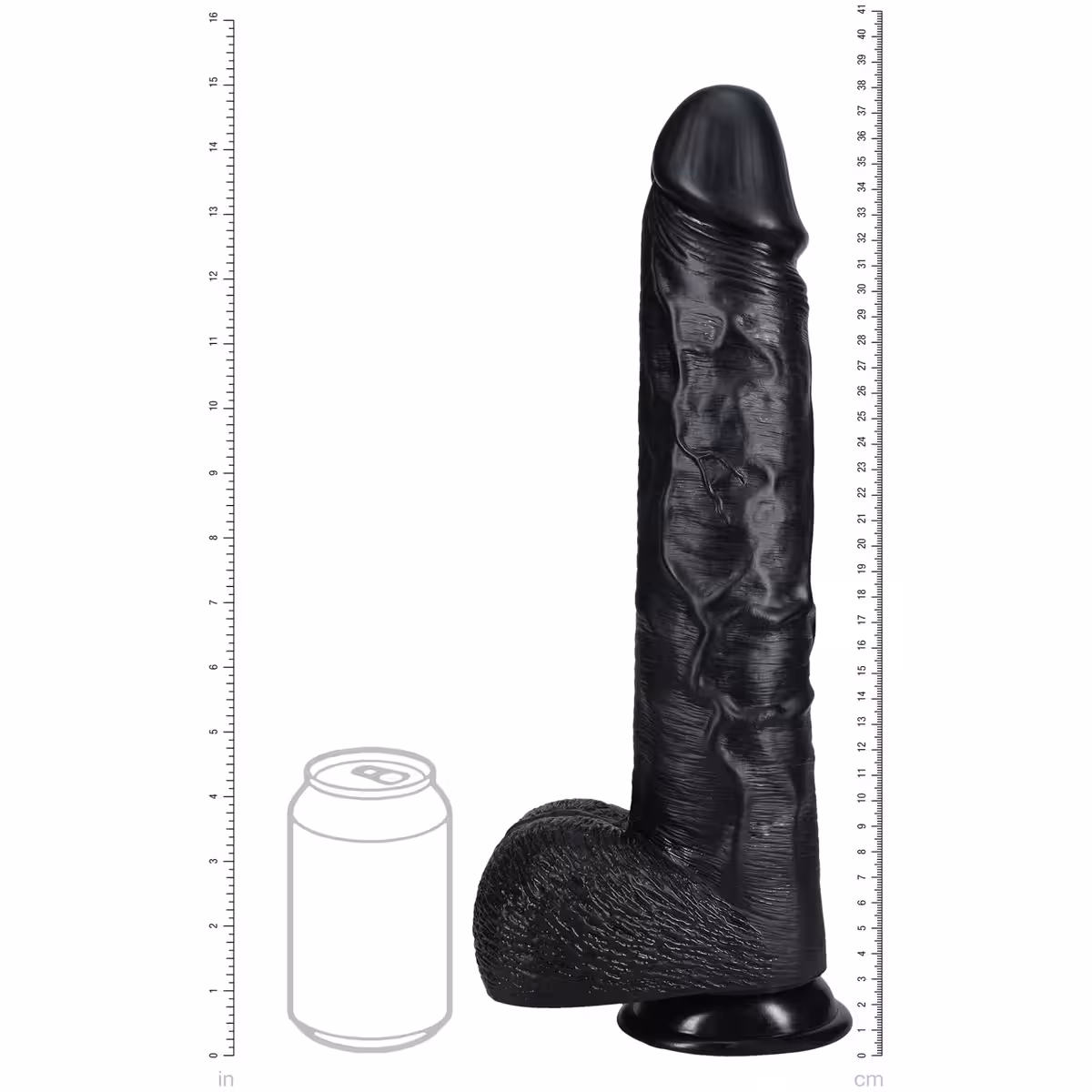 RealRock Extra Large Straight Dildo with Balls 15 Inch image 3