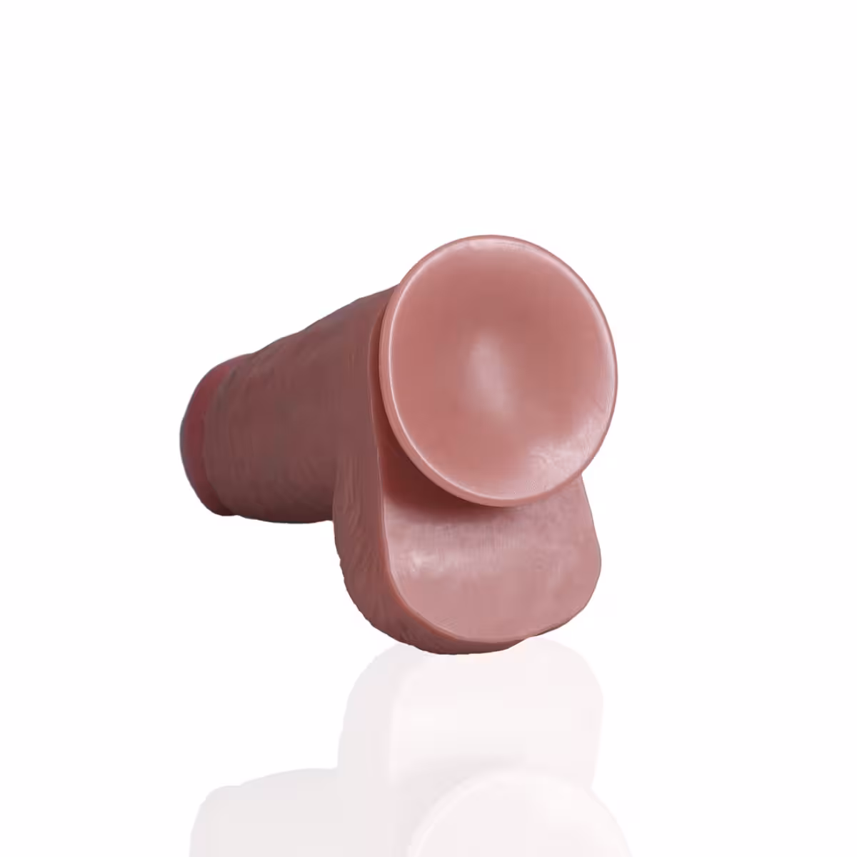 RealRock Extra Thick Dildo With Balls Flesh 10 Inch image 3